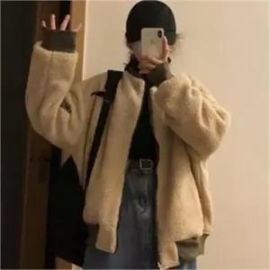 [오노마] 남여공용 베이지 카키 부드러운 후리스점퍼 STC-1415 (S7905297)