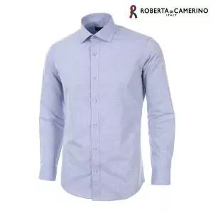 [Roberta di Camerino]TC 솔리드 슬림핏 블루 긴소매 셔츠 RM1-452-2