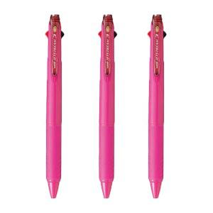 미쯔비시 제트스트림, 3색 볼펜 0.38mm, 로즈핑크, 3개
