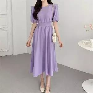 [오노마] ONM 퍼프숄더 플레어스커트라인 청순 원피스 (S8653711)