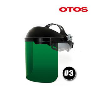 오토스 차광보호면 F-62BN 차광3번 안면보호구 안전 보안면