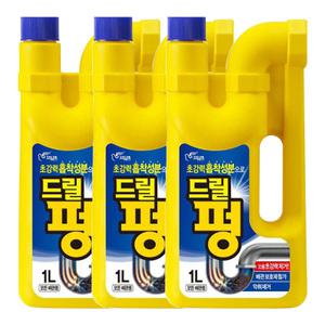 피죤 드릴펑 배수구 세정제 1L X 3개