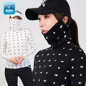 [아웃도어스/럽인골프]투빅토리 흑백토끼마스크 아이스원단 냉감티 여성골프웨어