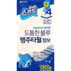 스카트 위생 편리 도톰한 일회용 행주타월 점보 108매