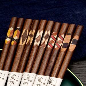 잘생쁨 고급 호두나무 젓가락 가정용 나무젓가락 일식 한식