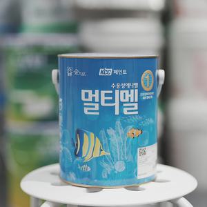 KCC 수용성 에나멜 멀티멜 3.78L 반광 친환경 멀티 수성페인트