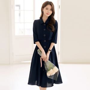 [시크라인] 버넨프롬 플리츠 플레어 원피스