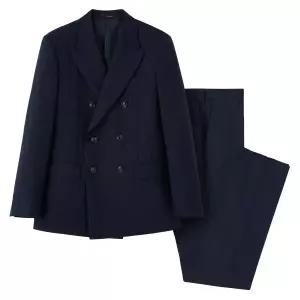 [롯데백화점]맨잇슈트 맨잇슈트 23S/S 네이비 스트라이프 울100 슬림핏 더블정장(MAIB01-927)