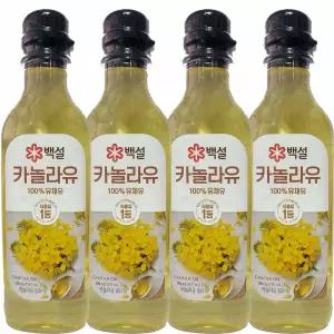 백설 카놀라유 500mlx4개 1등식용유 오일