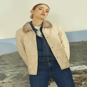 [리오벨][리오벨] 밍크 숏다운 양가죽 점퍼