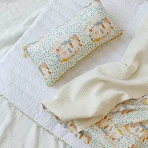 [롯데백화점]머쉬룸메이트 써머 원더랜드 여름 면 리플 낮잠이불패드 풀세트 (패드+블랭킷+베개)