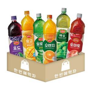 [한번에먹자] 델몬트 1.5L 혼합 (오렌지+포도+토마토+알로에+망고+매실) 각 1