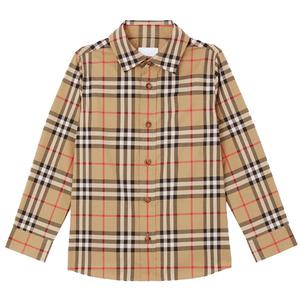 [국내발송] 버버리 키즈 빈티지 체크 스트레치 코튼 셔츠 8059637 4Y 6Y