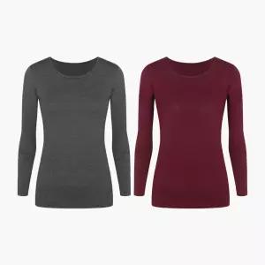 비비안 판도라 여성 따뜻한 스판 발열 내복 상의 긴팔 내의 LG1553