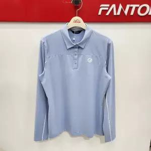 [팬텀]골프 여성 소매 로고라인 배색 가을 카라 긴팔티셔츠_BP