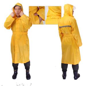 노랑 남성 우의 우비 상의 롱 코트 우천 작업용 비옷 배달용 오토바이 택배기사 현장