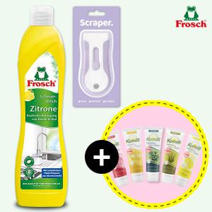 프로쉬 인덕션클리너 레몬 스크럽 세정제 500ml+전용스크래퍼