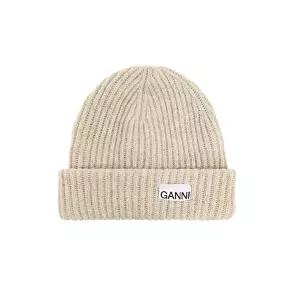 [가니]23FW 로고 패치 골지 비니 샌드 A4429 196