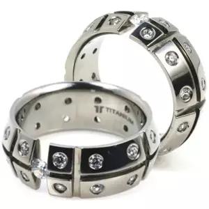 T-719 DIA CO 다이아몬드 티타늄 커플링 반지 이니셜무료 무료배송 맞춤제작 평생AS