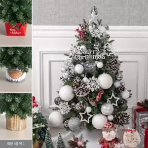 [텐바이텐]크리스마스 트리 장식 풀세트 눈송이솔방울연그린 90cm 양면