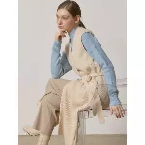 [하프클럽/]벨티드 골지 울니트 베스트 (택가격 198000원)