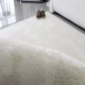 제이오마켓 극세사 앙고라 러그 카페트 200X250(아이보리)/거실 침실 바닥 사계절 대형 단모 워셔블 카펫 매트