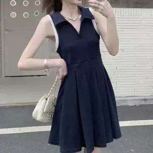 [오노마] ONM 캐주얼 니트 원피스 하이웨스트 플리츠 원피스 (S9872418)