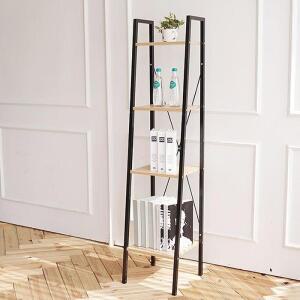 [OF4490PT]우드중형선반 원목수납 다용도조립 좁은사다리