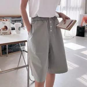 [하프클럽/옷자락]여성 여름 워싱면 7컬러 파스텔 5부 버뮤다 반바지