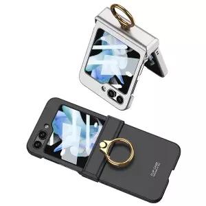 갤럭시 Z플립6 힌지 보호 케이스 하드 슬림 골드 링 제트 지 플립6 커버