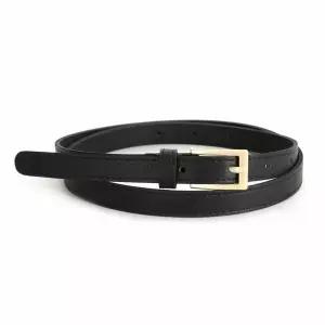 [하프클럽/샵앤]금장 사각버클 여성 원피스 정장바지 슬림 벨트 TU-WBT-0611-블랙