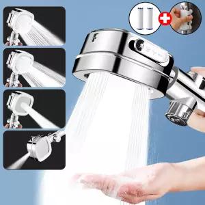 샤워스파 고수압 샤워기헤드 4단 수압조절 절수 분사모드 필터 온오프 욕실샤워기