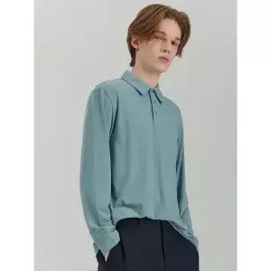 [하프클럽/로가디스]기모 스트레치 칼라넥 티셔츠  라이트 그린 (RY4841P32L)