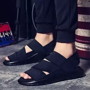 남녀 공용 여름 데이트 룩 밴드 스트랩 샌들 코디-WE8072B