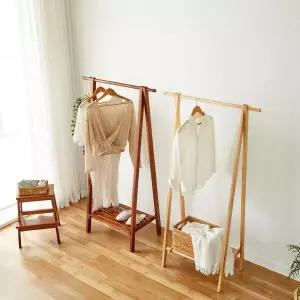 [아트박스]/와이디몰 원목 접이식 행거 옷걸이 우드행거 롱코트 2colors