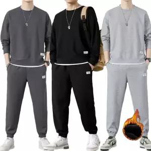 기모 트레이닝복 세트 남자 상하 츄리닝 와플 맨투맨 조거팬츠 운동복