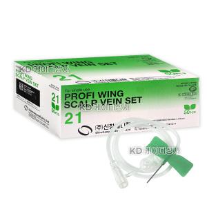 신창 멸균 나비침 21g 3/4inch 50개입 scalp vein 피하수액 스칼프베인