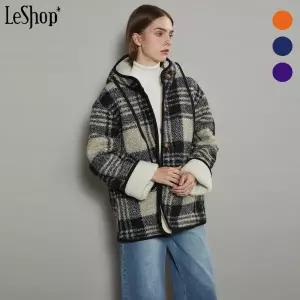 [롯데백화점]르샵 후드 리버시블 부클 체크 자켓 (BOBJK016A)