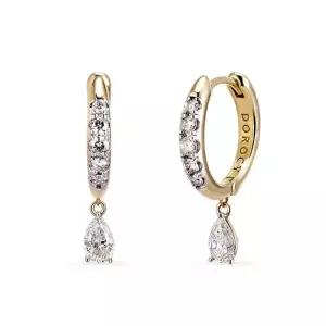 18k 에픽 페어컷 랩 다이아몬드 링귀걸이