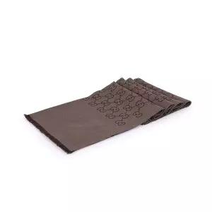 [구찌] GG 자카드 울 실크 투톤 스카프 브라운 165904 3G646 9664