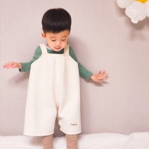 멜빵형 바지형 조끼 유아 아동 아기 영아 국내생산 면60수 배가리는 무형광 급