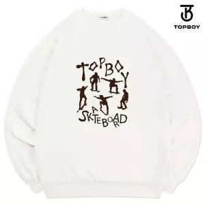 [일반/기모] 특양면 스케이트보드 프린팅 맨투맨