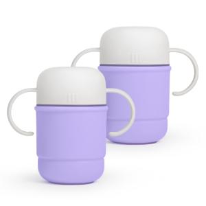 모니 자기주도식 흘림방지 유아컵 양손 멀티 빨대컵 250ml / 스윗퍼플 x 2