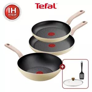 [테팔] 데이지 인덕션 3종(팬24+팬28+웍28)+우드뚜껑28+뒤집개