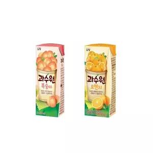 과수원 복숭아 190ml x 24개 + 오렌지 190ml x 24개