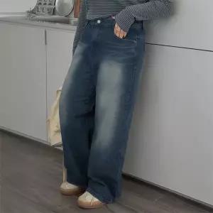 [하프클럽/이블렛 by 제이스타일]이블렛 안뉴엔 기모 워싱 와이드 데님팬츠 제이스타일