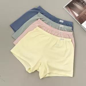 Y존 편한 여성 안심 면 트렁크팬티 윤슬 사각 스판 와이드핏 면팬티