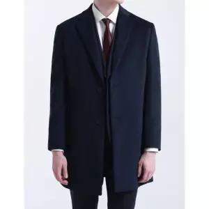 [롯데백화점]맨잇슈트 맨잇슈트 F/W 블루 멜란지 울혼방 누빔 체스터 코트(33-171)