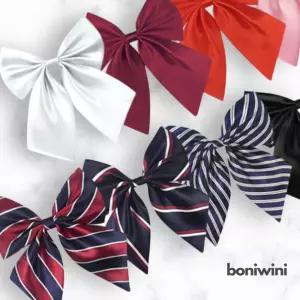 Bnwn 10컬러 여성 나비타이 교복 리본넥타이 빨간 흰색 검정 스트라이프 파티용