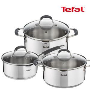 테팔 스텐리스 3종냄비세트 편수16 양수20 곰솥 22 스텐 인덕션 티타늄코팅 신혼 냄비세트